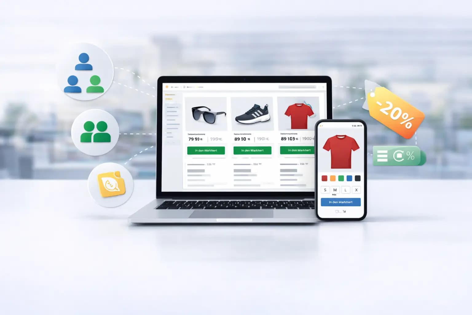 Flexible Produktvarianten und Anzeigen im Shop